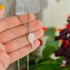 Кулон Зеркало винтажное мини. Модель 2. Цвет серебро